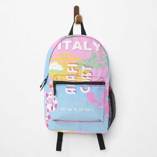 Item preview, Italy Travel art, Amalfi Coast, Preppy Travel, Pink designed and sold by Magic Love Art Print.
