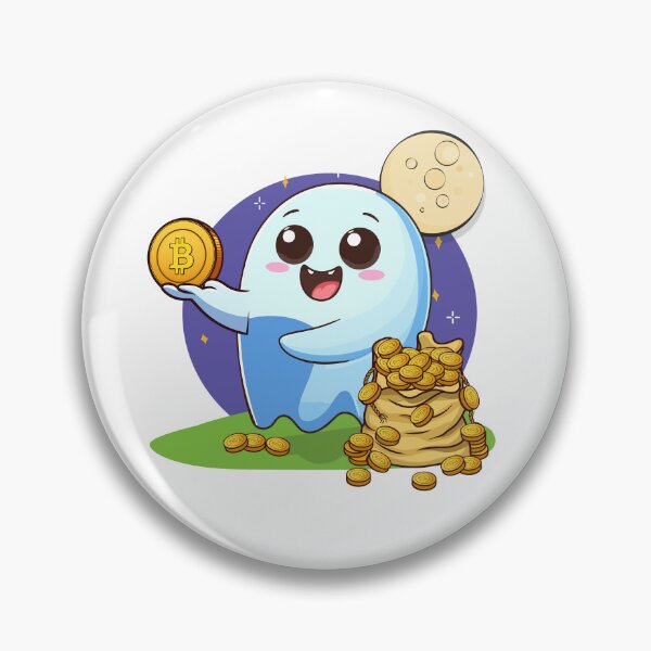 Item preview, Ghosty! a nice ghost who distributes Bitcoins designed and sold by CryptoFunMerch.