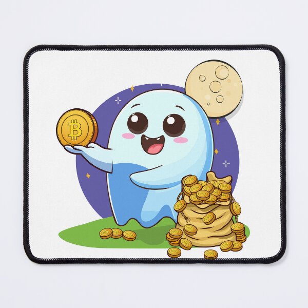 Item preview, Ghosty! a nice ghost who distributes Bitcoins designed and sold by CryptoFunMerch.