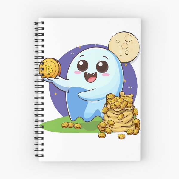 Item preview, Ghosty! a nice ghost who distributes Bitcoins designed and sold by CryptoFunMerch.