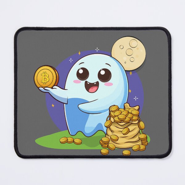 Item preview, Ghosty! a nice ghost who distributes Bitcoins designed and sold by CryptoFunMerch.