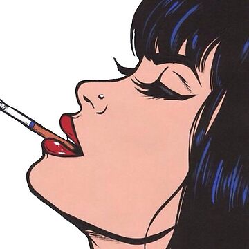 Artwork thumbnail, Woman smoking cigarette art by maishmilovitch