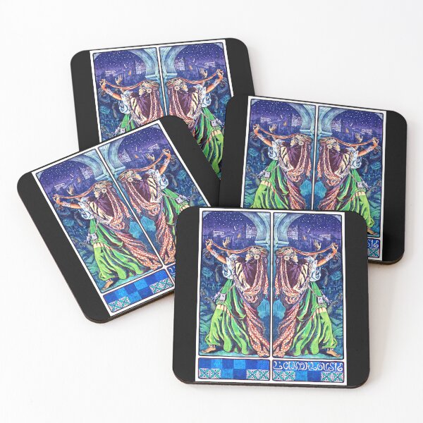 Item preview, L'Andalousie Woman Dancing Starry Night Spain 1900 designed and sold by RocketshipRetro.