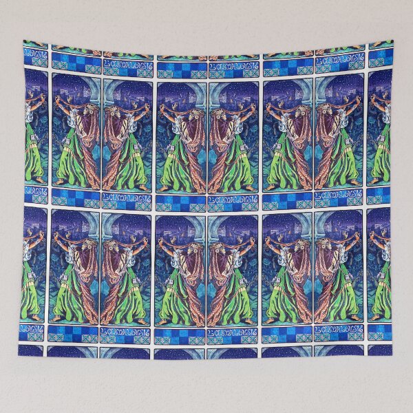 Item preview, L'Andalousie Woman Dancing Starry Night Spain 1900 designed and sold by RocketshipRetro.