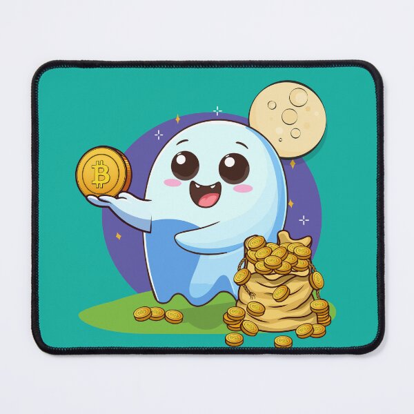 Item preview, Ghosty! a nice ghost who distributes Bitcoins designed and sold by CryptoFunMerch.