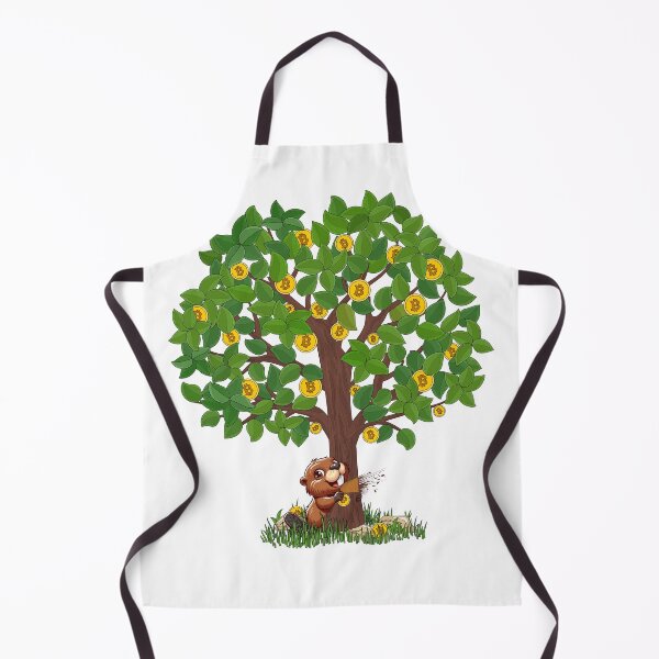 Item preview, Tree of Bitcoin, is eaten by the beaver designed and sold by CryptoFunMerch.