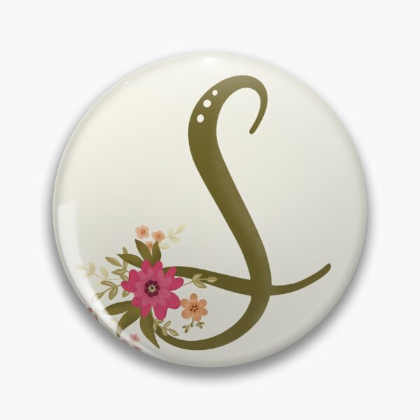 Item preview, Vintage Bouquet Floral Initial - S designed and sold by Willow & Grace Designs.