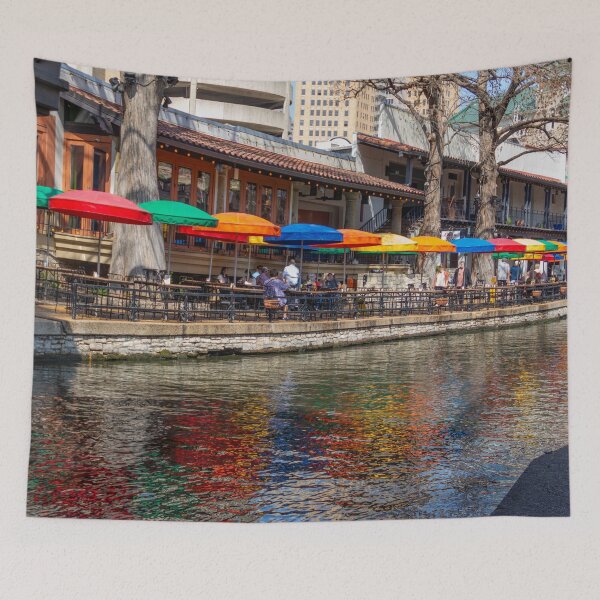 Item preview, San Antonio Riverwalk Umbrella Reflections designed and sold by SafariByMarisa.