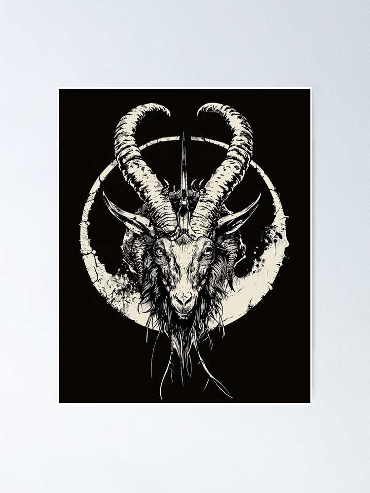 Thumbnail 1 of 3, Poster, Baphomet designed and sold by breedmydarkness.