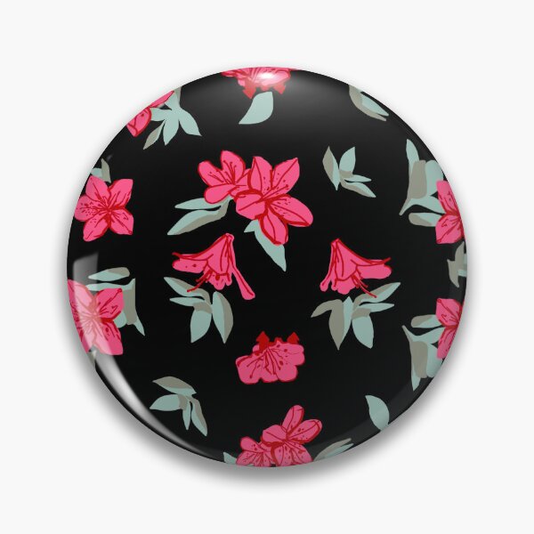 Item preview, Red azalea on black designed and sold by Eastspacebubble.
