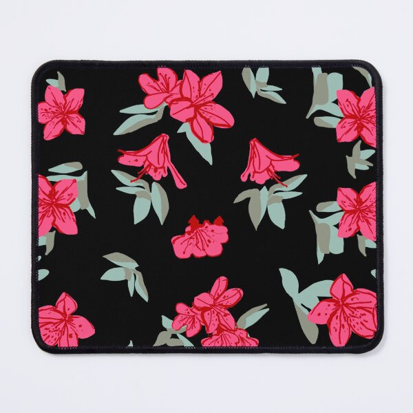 Item preview, Red azalea on black designed and sold by Eastspacebubble.