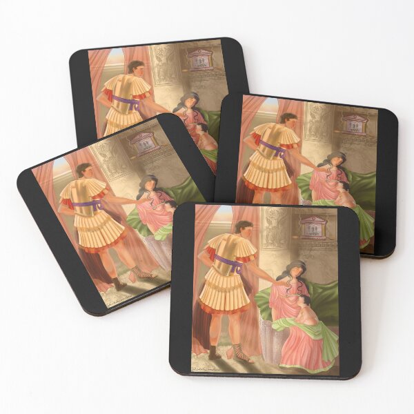Item preview, Drusus saying goodbye to his wife Antonia and baby Claudius designed and sold by locus-amoenus.