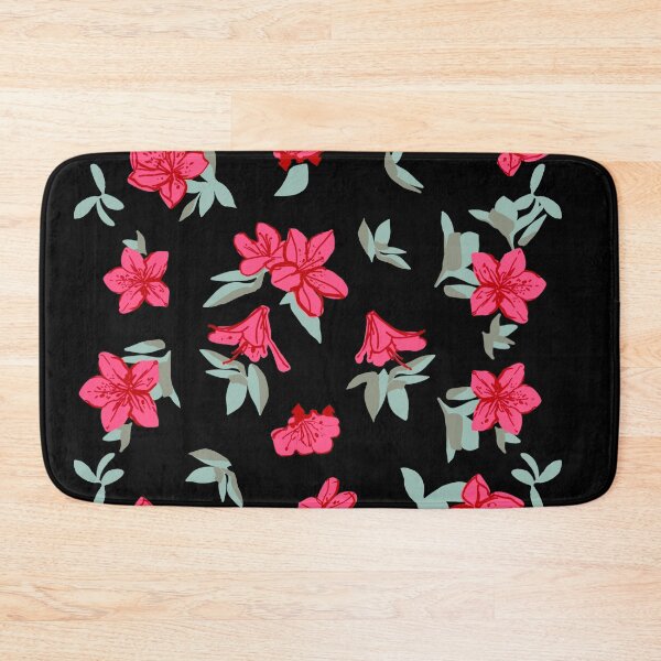 Item preview, Red azalea on black designed and sold by Eastspacebubble.