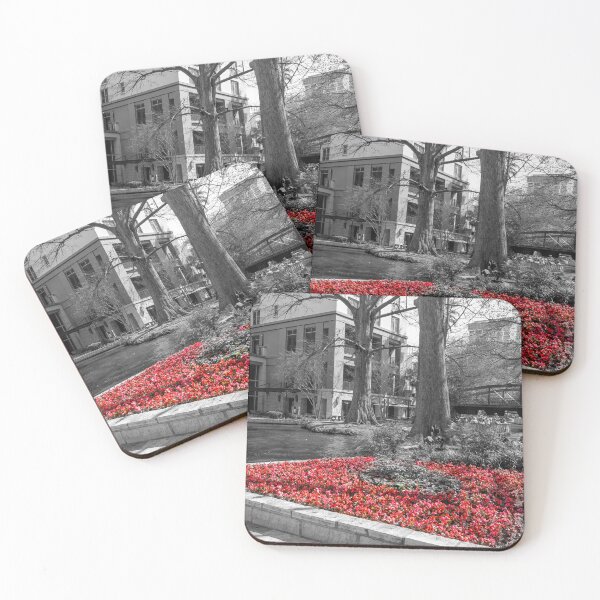 Item preview, San Antonio Riverwalk Flowers in Black, White, Red designed and sold by SafariByMarisa.