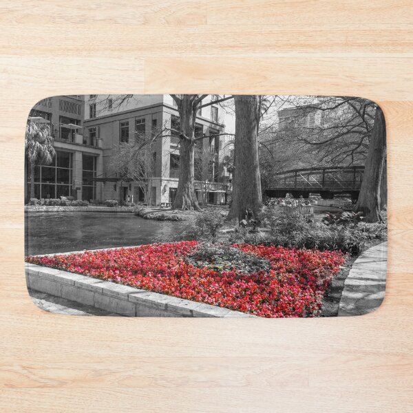 Item preview, San Antonio Riverwalk Flowers in Black, White, Red designed and sold by SafariByMarisa.