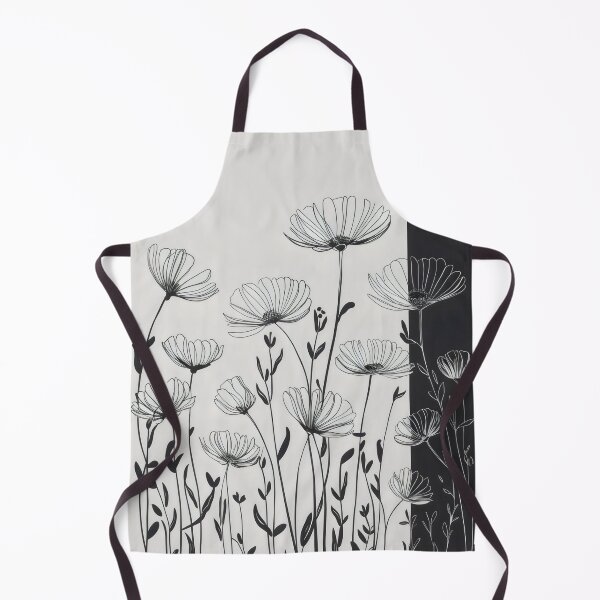 Item preview, Artsy Black And White Flower Artwork, Delicate Illustration, BW Botanical Design artful minimalism, designed and sold by WatermelonPink.