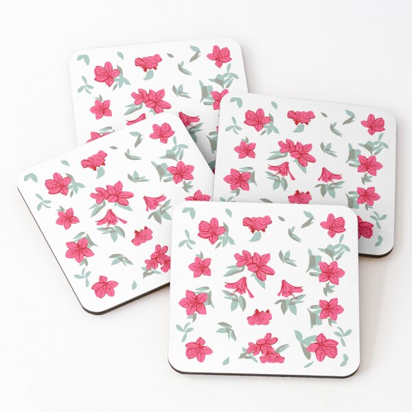 Item preview,  Red azalea on white designed and sold by Eastspacebubble.