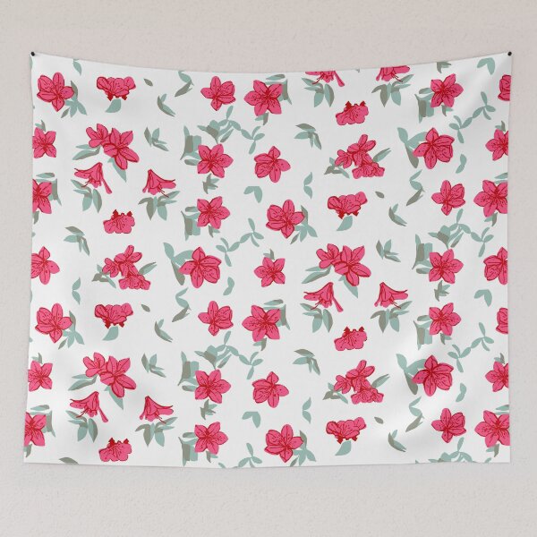 Item preview,  Red azalea on white designed and sold by Eastspacebubble.