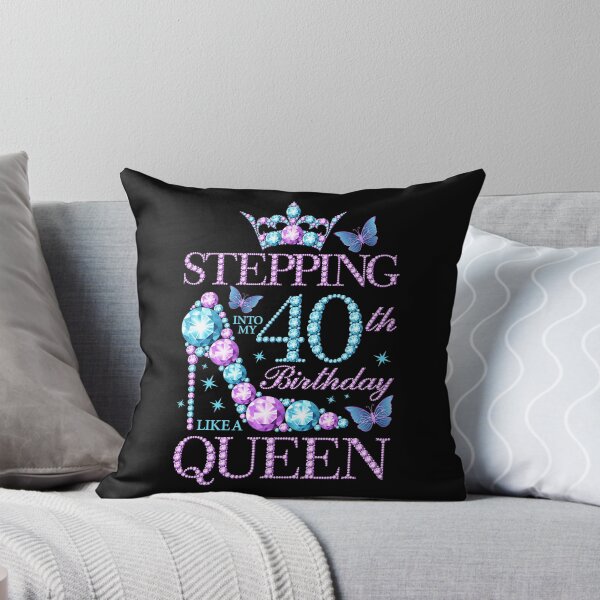 Item preview, Stepping into my 40th Birthday like a queen designed and sold by iclipart.