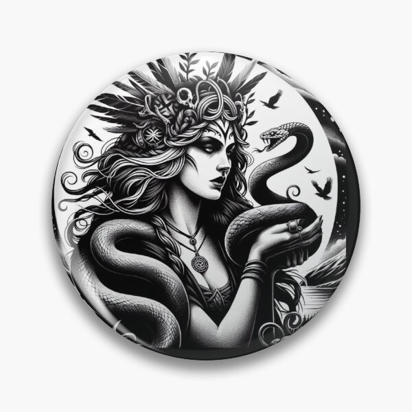 Item preview, Druid woman with Big Snake Python, Mythical Style designed and sold by Cr320.