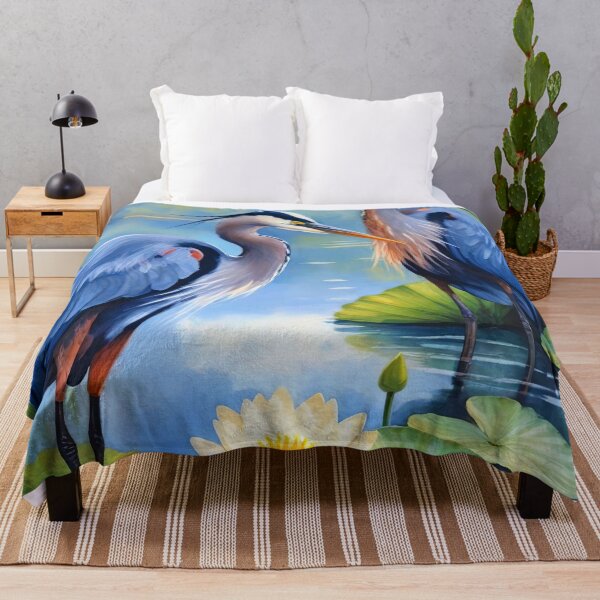 Item preview, Heron Lotus Pond | Great Blue Heron designed and sold by TeeARTHY.