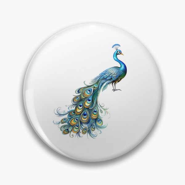 Item preview, Peacock Graphic Gorgeous with Magnificent Feathers Watercolor Menagerie A Celebration of Animals in Every Form  designed and sold by dcohea.