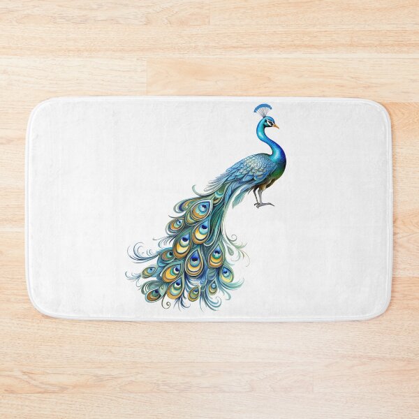 Item preview, Peacock Graphic Gorgeous with Magnificent Feathers Watercolor Menagerie A Celebration of Animals in Every Form  designed and sold by dcohea.