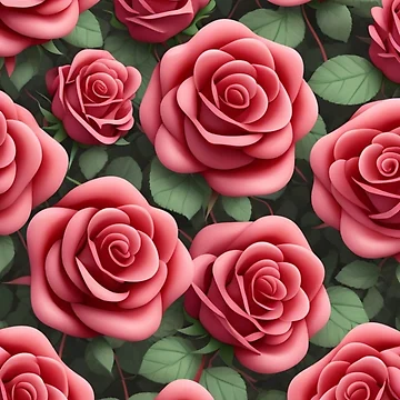 Artwork thumbnail, 3D Pink Roses Pattern by TGAL2