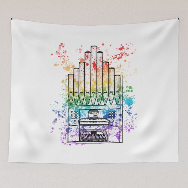 Item preview, Church Organ Rainbow Colours Organist Musician designed and sold by doodlerob.