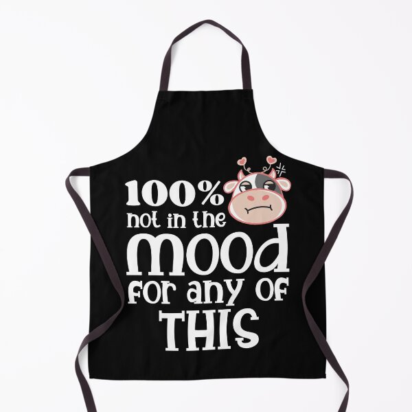 Item preview, Not in the mood - cute cow pun designed and sold by EvergreenWhimsy.