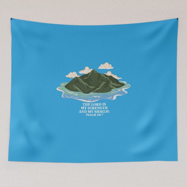 Item preview, Divine Strength at Tranquil Como Lake - Psalm 28:7 designed and sold by Nara8.
