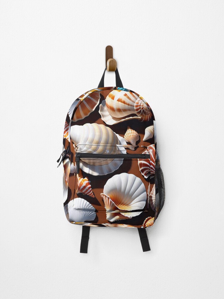 Thumbnail 1 of 3, Backpack, Colorful Seashell Pattern Design designed and sold by TheArtOfPat.
