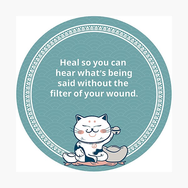 Item preview, Heal so you can hear what's being said without the filter of your wound. designed and sold by Letitgo.guru Swag.