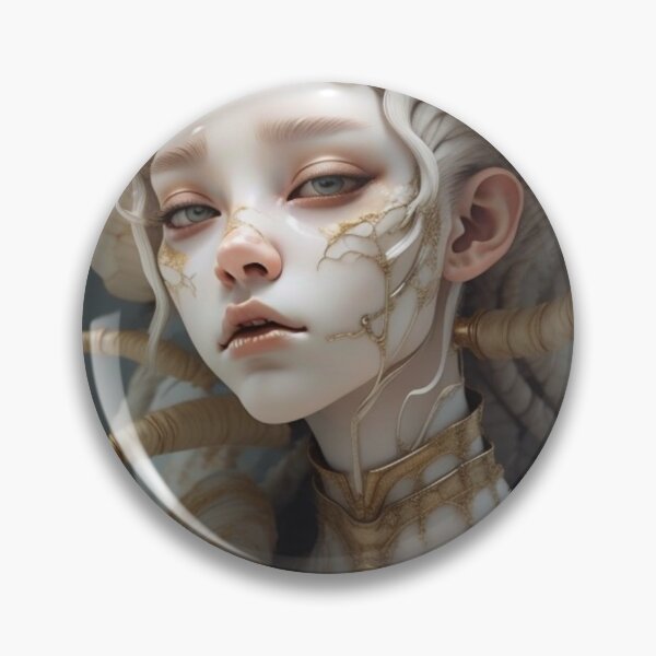 Item preview, Marble Demon Girl, White Goddess, Golden Princess porcelain doll designed and sold by Cr320.