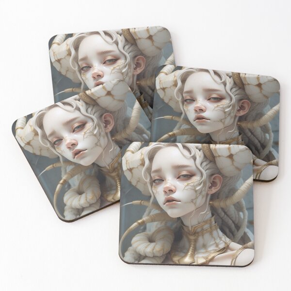Item preview, Marble Demon Girl, White Goddess, Golden Princess porcelain doll designed and sold by Cr320.