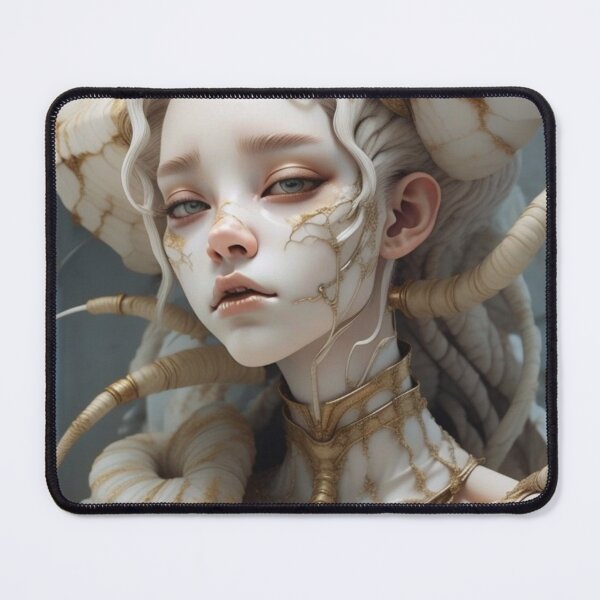 Item preview, Marble Demon Girl, White Goddess, Golden Princess porcelain doll designed and sold by Cr320.