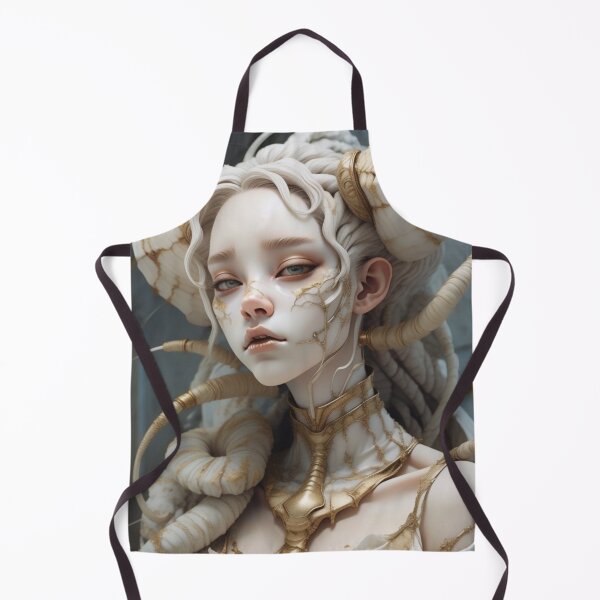 Item preview, Marble Demon Girl, White Goddess, Golden Princess porcelain doll designed and sold by Cr320.