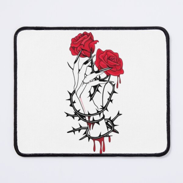 Item preview, Elegant hand holding rose with thorns designed and sold by catcraftss.