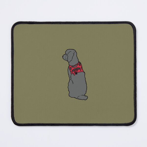 Item preview, silver poodle on khaki designed and sold by Eastspacebubble.
