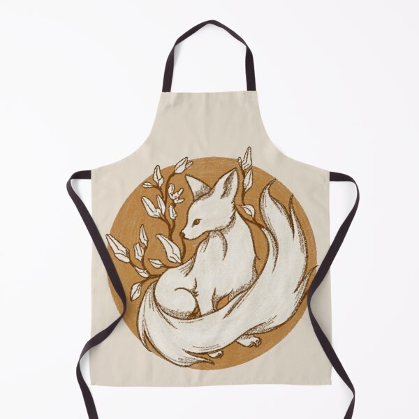 Artikelvorschau, Mythologische Kreatur Kitsune, Weißer Fuchs in Blumen entworfen und verkauft von Cr320.