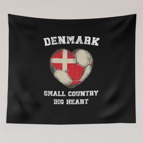 Item preview, Small Country Big Heart Denmark Football designed and sold by HeadTurningArt.
