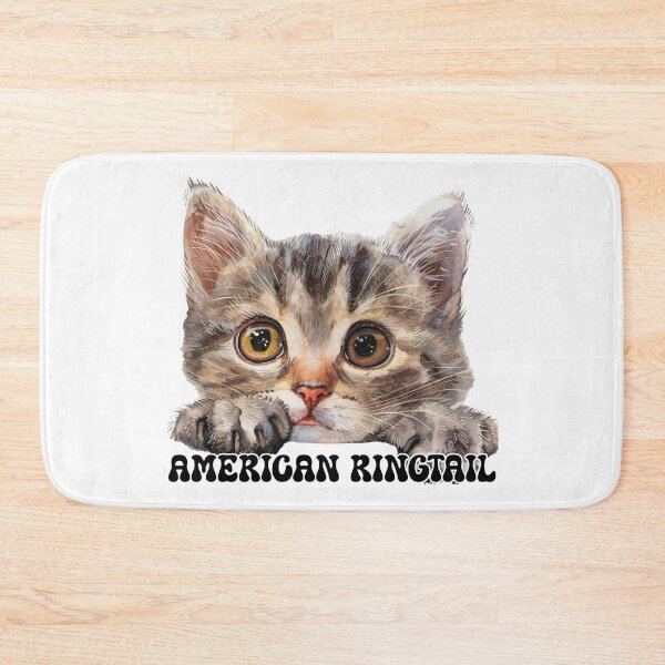 Item preview, American Ringtail, Tabby Cat, Watercolor Style Design designed and sold by quiltsncatitude.