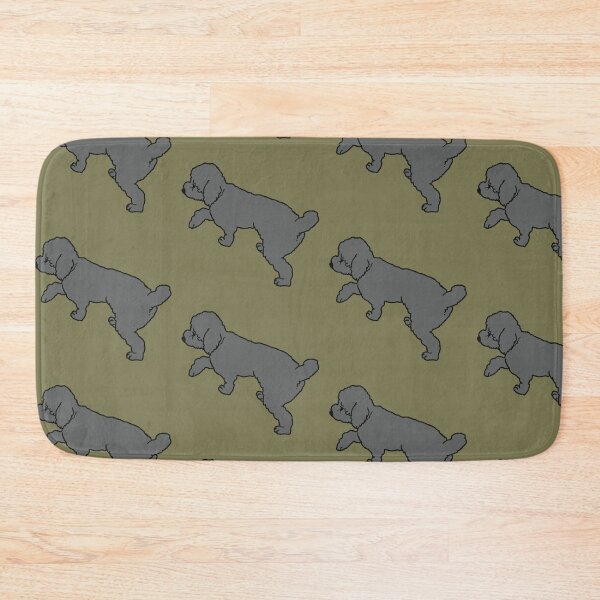 Item preview, silver walking poodle2 on khaki designed and sold by Eastspacebubble.