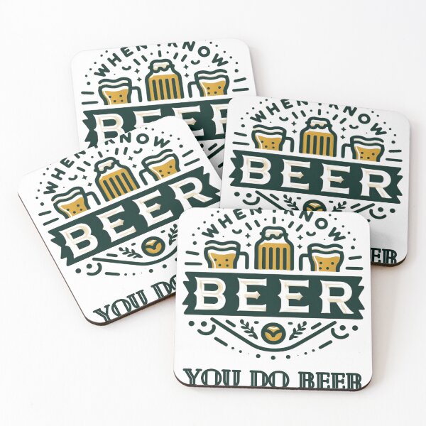 Item preview, When Y Know Beer You do Beer- Minimalistic Retro Restaurant Bar Art designed and sold by Wolvescreate.