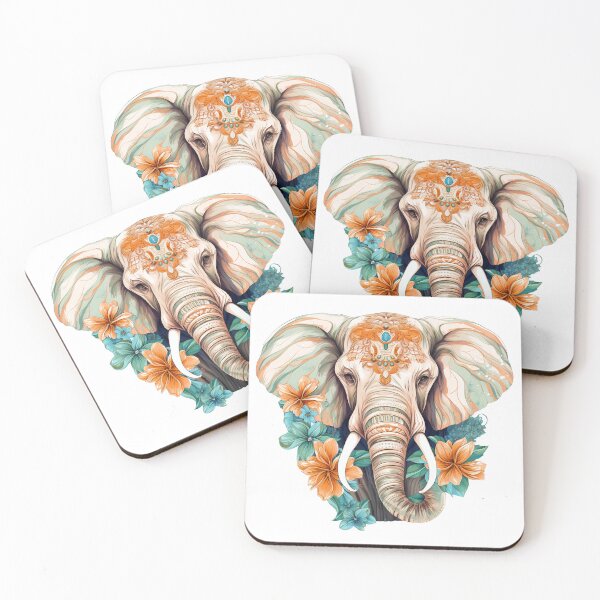 Item preview, Boho Elephant Graphic Watercolor Menagerie A Celebration of Animals in Every Form  designed and sold by dcohea.