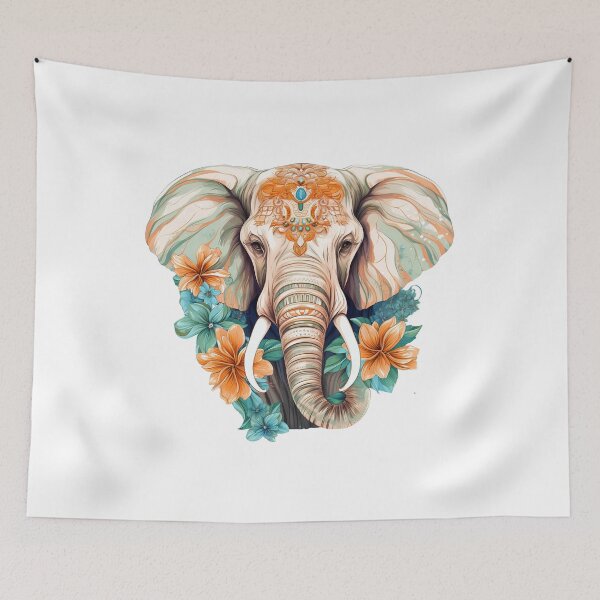 Item preview, Boho Elephant Graphic Watercolor Menagerie A Celebration of Animals in Every Form  designed and sold by dcohea.