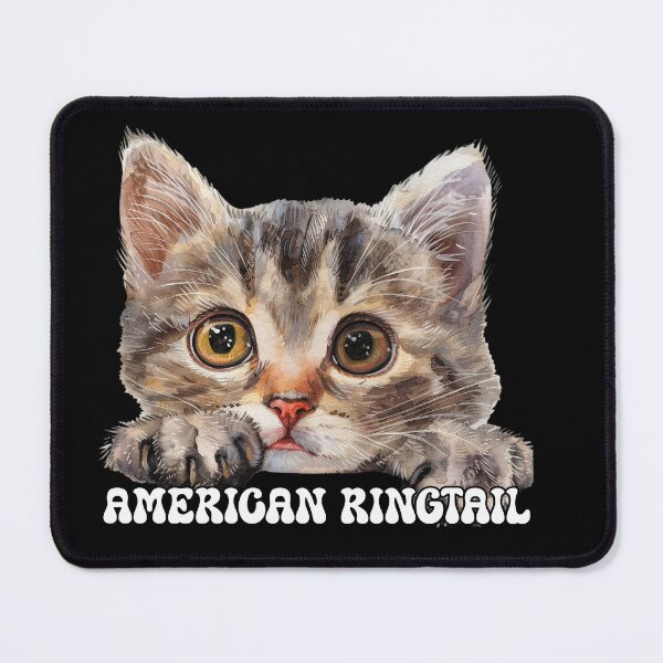 Item preview, American Ringtail, Tabby Cat, Watercolor Style Design designed and sold by quiltsncatitude.