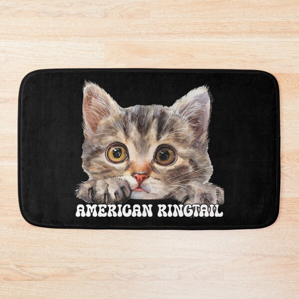 Item preview, American Ringtail, Tabby Cat, Watercolor Style Design designed and sold by quiltsncatitude.