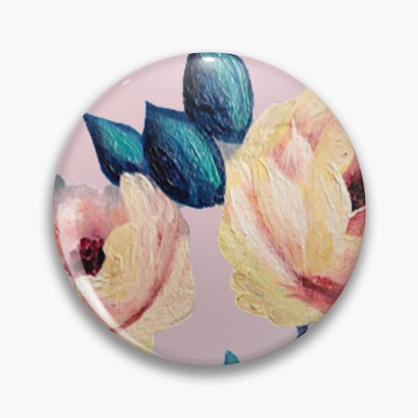 Item preview, Pink roses and blue leaves clipped designed and sold by norascorner.