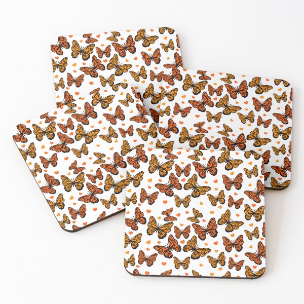 Item preview, monarch butterflies & hearts designed and sold by delphiniumco.